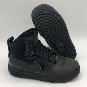 Nike Shoes Youth Size 5Y Lunar Force 1 Black High Top Waterproof Sneaker Boots